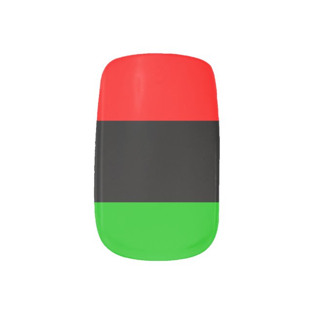 African American Flag Minx Nail Wraps (Left Thumb)