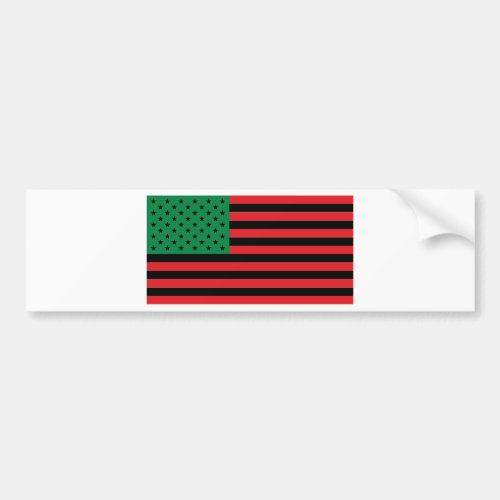 African American Flag _ Red Black and Green Bumper Sticker