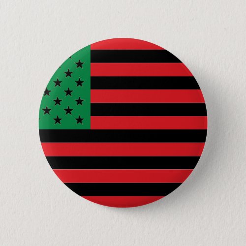 African American Flag _ Red Black and Green Button