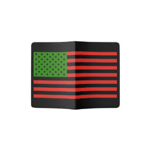 African American Flag - Red Black and Green Passport Holder