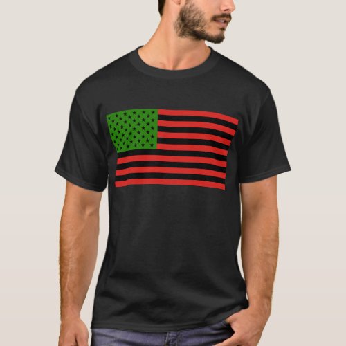 African American Flag _ Red Black and Green T_Shirt