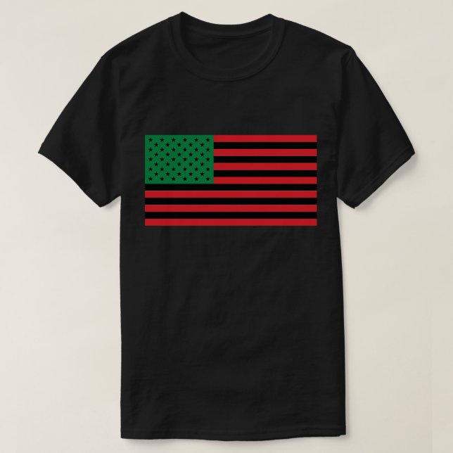 African American Flag Red Black and Green T-Shirt