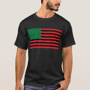 African American Flag - Red Black and Green T-Shirt
