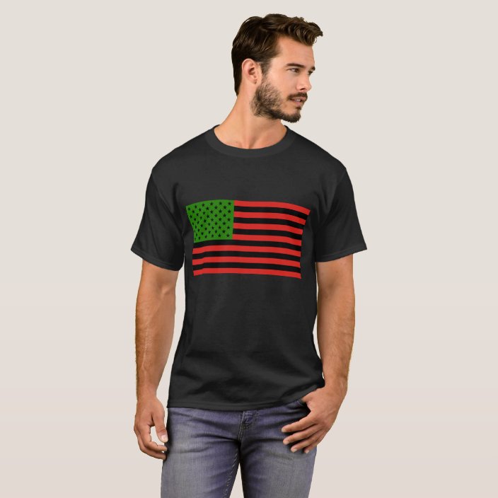 black red and green shirt