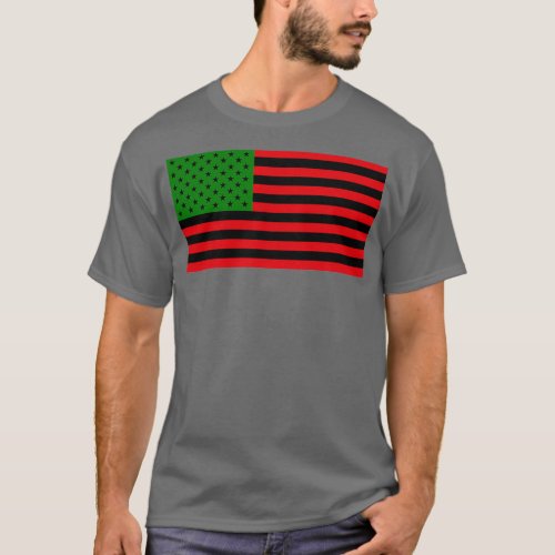 African American Flag Red Black Green T_Shirt