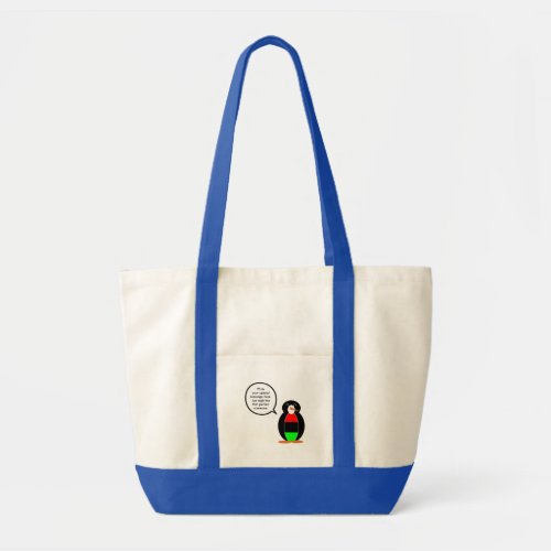 African American Flag Talking Ms Penguin Tote Bag