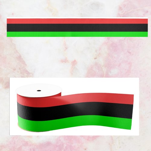 African American Flag Totally Grosgrain Ribbon