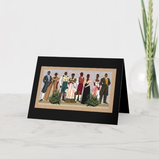 African American Folk Art, Freedom Rings Holiday Card (Front)