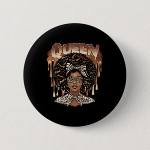 African American For Educated Strong Black Woman Q Button