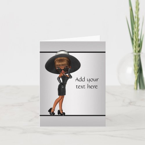 African American Fun Diva Greeting Card