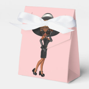 African American Fun Favorite Diva Birthday Party Favor Boxes