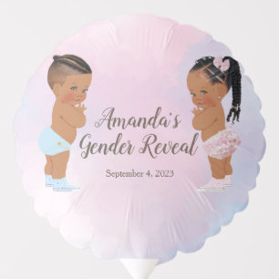African American Gender Reveal Helium Balloon