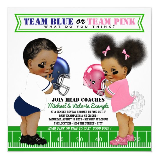 african american gender reveal shower invitations zazzle com
