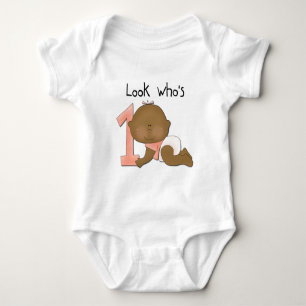 African American Girl 1st Birthday Tshirts