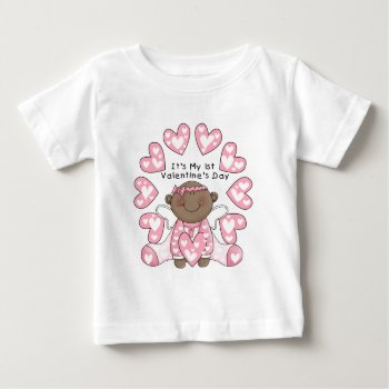 African American Girl 1st Valentines T-shirts by valentines_store at Zazzle