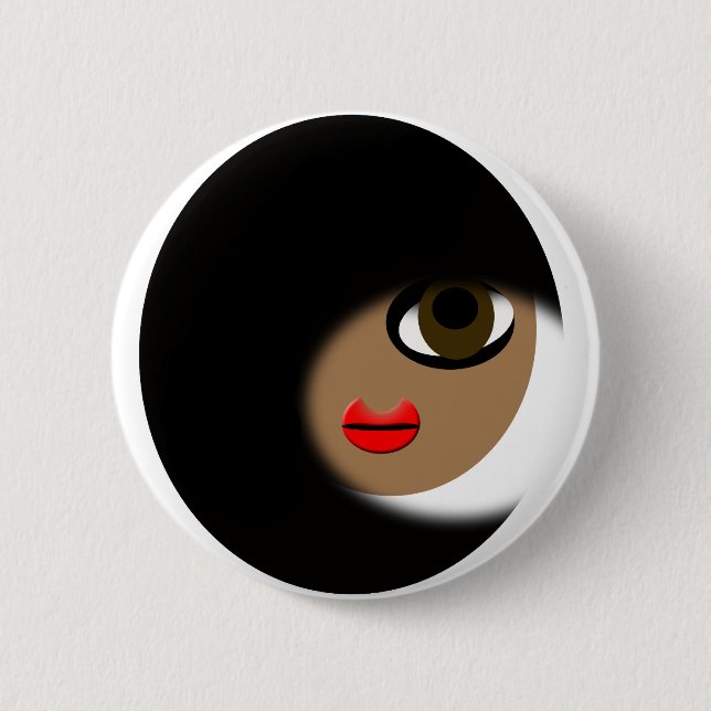 African American Girl Apparel! Pinback Button (Front)