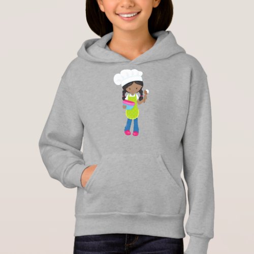 African American Girl Baking Baker Bakery Hoodie