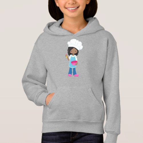 African American Girl Baking Baker Pastry Chef Hoodie