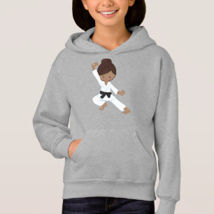 African American Girl, Black Belt, Karate Girl Hoodie
