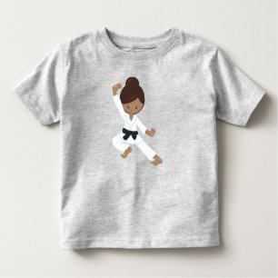 African American Girl, Black Belt, Karate Girl Toddler T-shirt