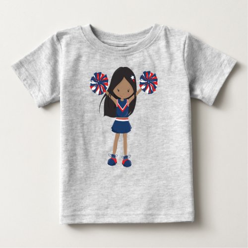 African American Girl Cheerleaders Cheerleading Baby T_Shirt