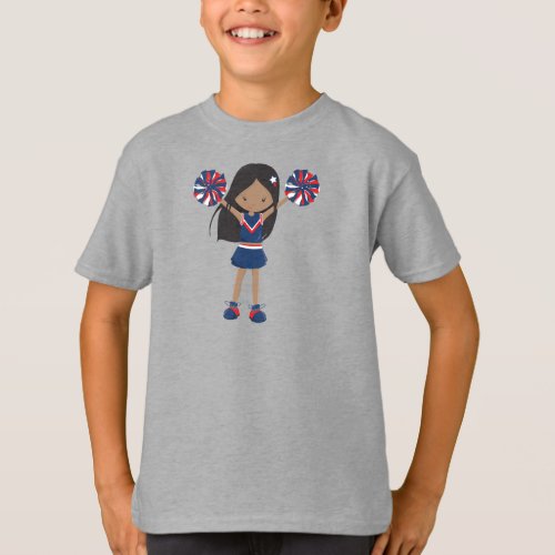 African American Girl Cheerleaders Cheerleading T_Shirt