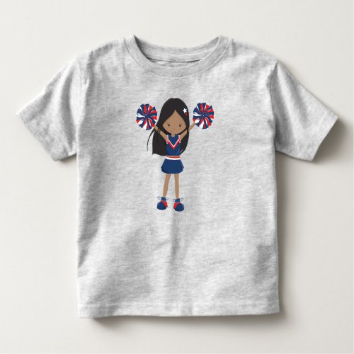 African American Girl Cheerleaders Cheerleading Toddler T_shirt