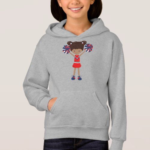 African American Girl Cheerleading Cheerleaders Hoodie