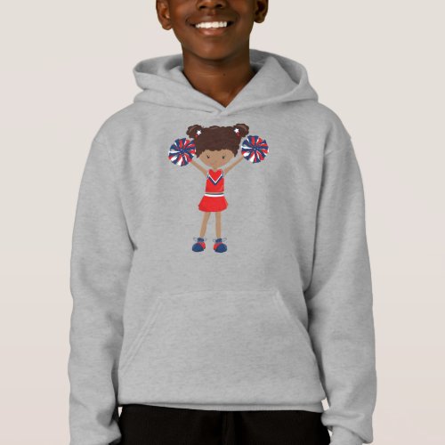 African American Girl Cheerleading Cheerleaders Hoodie