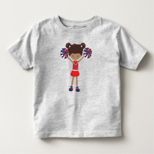 African American Girl Cheerleading Cheerleaders Toddler T_shirt