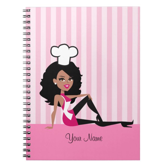 African American Girl Culinary Notebook (Front)