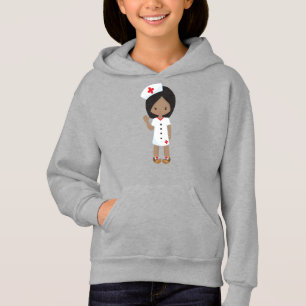 African American Girl, Cute Girl, Nurse, Doctor Hoodie