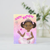 African American Girl Fairy Princess Ballerina Card | Zazzle