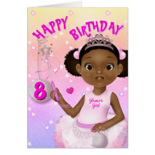 African American Girl Fairy Princess Ballerina Cards