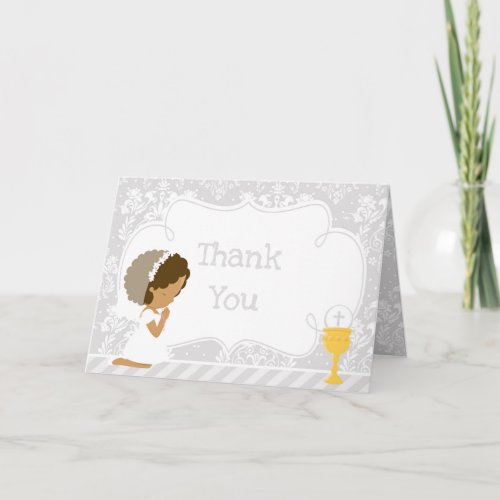 African American Girl First Communion  'Thank You'