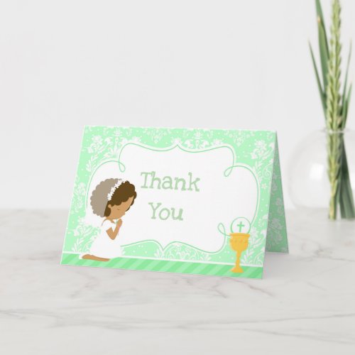 African American Girl First Communion  'Thank You'