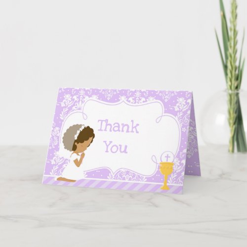 African American Girl First Communion  'Thank You'