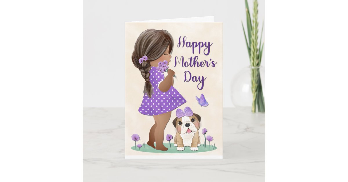 African American Girl for Mother’s Day Card | Zazzle