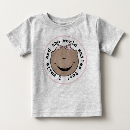 African American Girl I Smile Baby T_Shirt