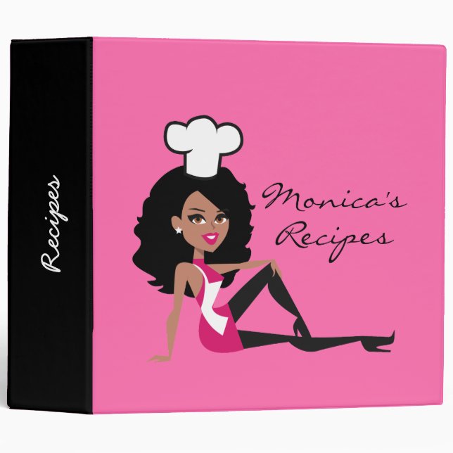 African American Girl Recipe Binder (Front/Spine)
