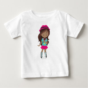 African American Girl, Rock Girl, Band Singer Baby T-Shirt