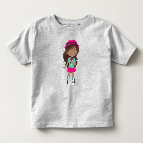 African American Girl Rock Girl Band Singer Toddler T_shirt