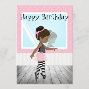 African American Girl's Birthday Card