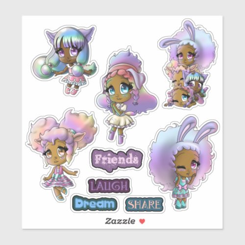 African American Girls Sticker