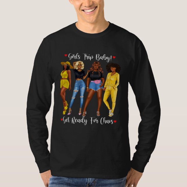African American Girls Trip Black Girls Tracksuit  T-Shirt (Front)