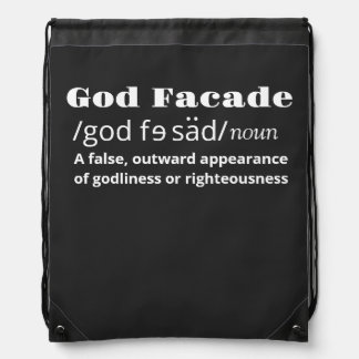 African American God facade Drawstring Bag