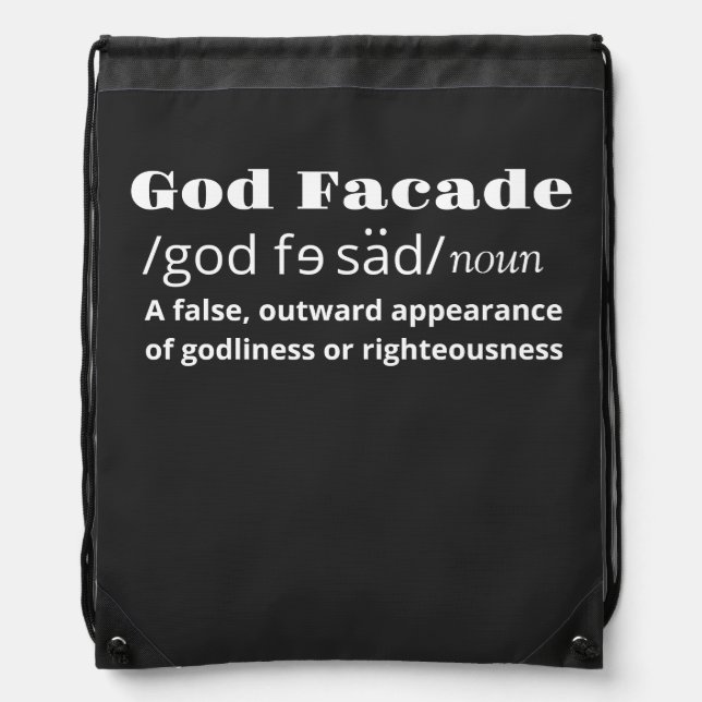 African American God facade Drawstring Bag (Front)