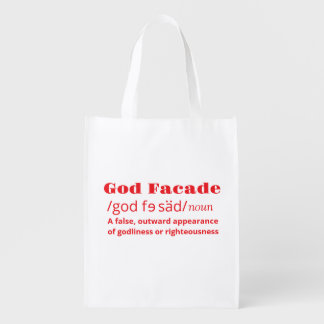 African American God facade Grocery Bag