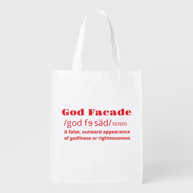 African American God facade Grocery Bag (Front)