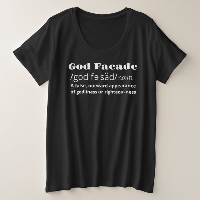 African American God facade Plus Size T-Shirt (Design Front)